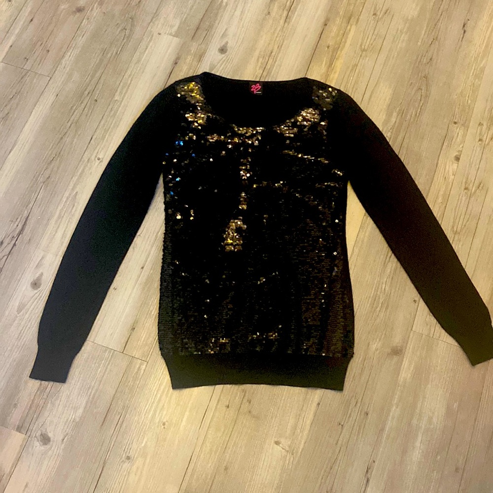 Black Sequin Sweater